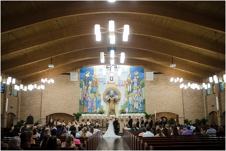 Wedding at St Jude Catholic Church in Beaumont Kristi and Mason